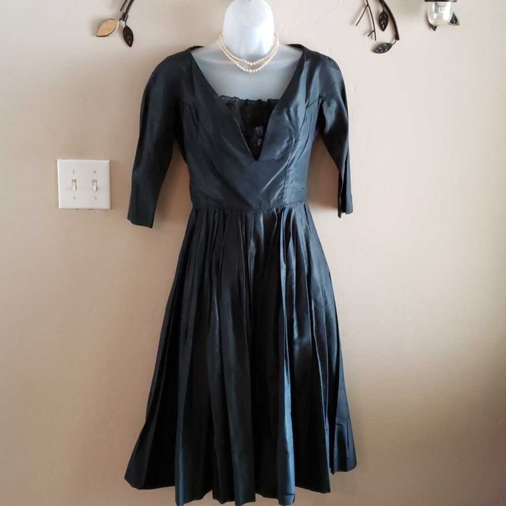 Georgette Trilere Vintage Dress Circa 1950